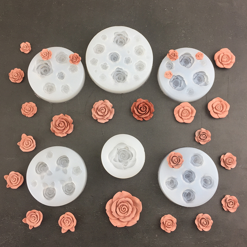 Candle Making Tutorial - 3D gül çiçek şekli yaprak silikon