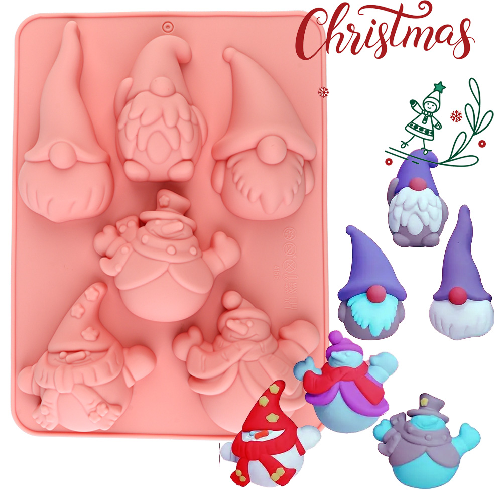 Candle Making Activity - 6 Bölmeli Noel Gnome Kek Çikolata
