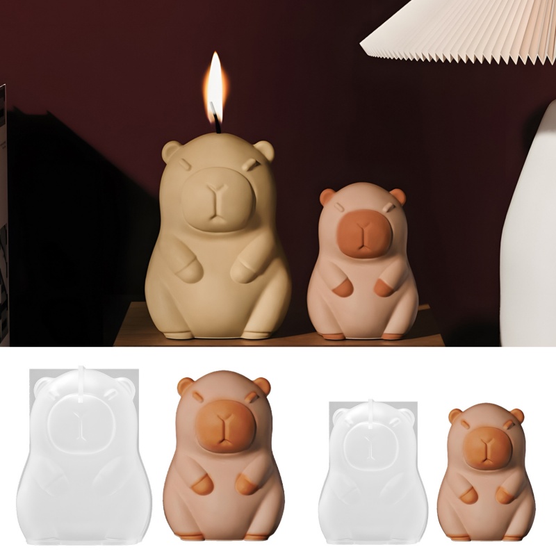 Candle Making Tutorial - Capybara Puding Pişirme silikon kalıp DIY