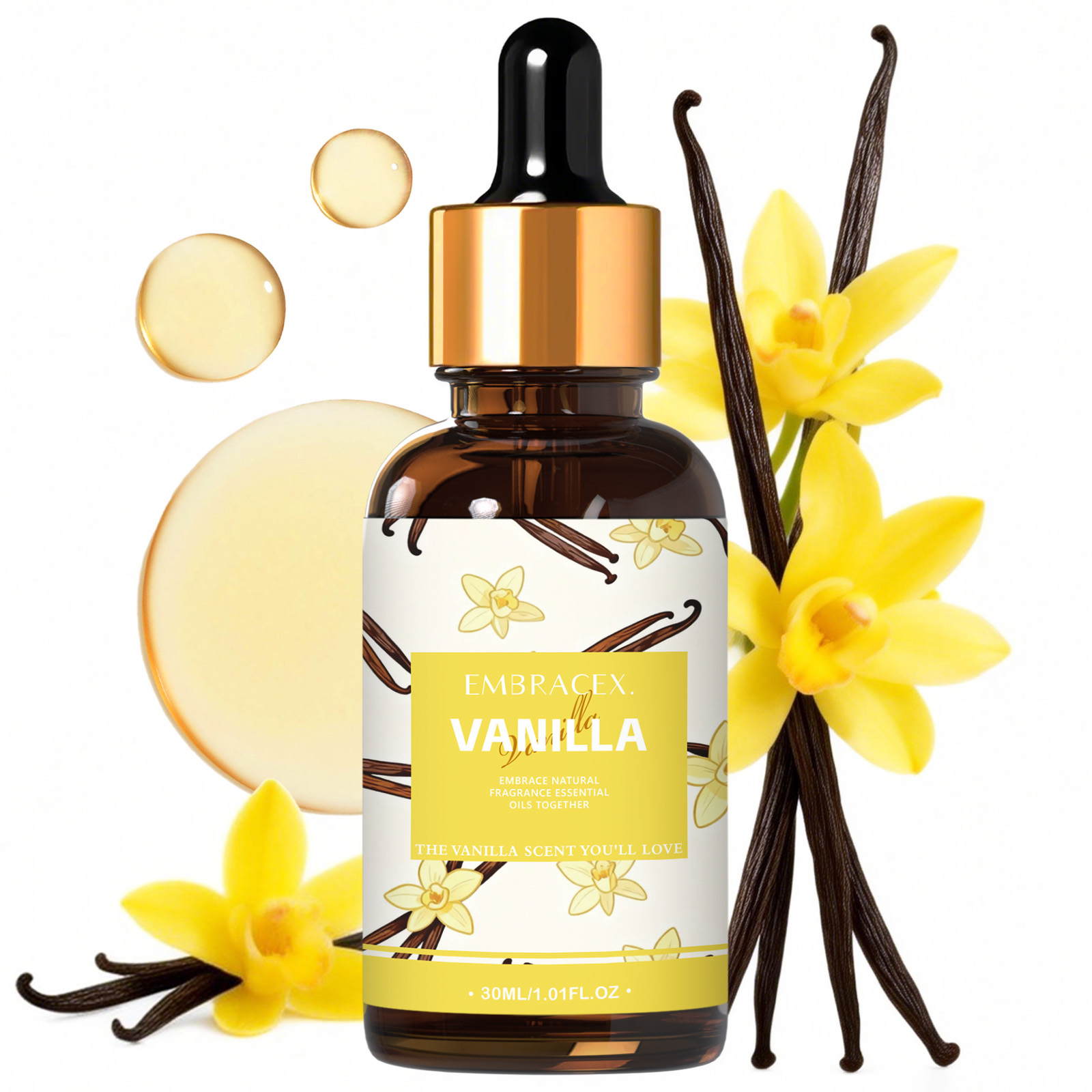 Candle Making Scents - 30ml Vanilya Esansiyel Yağları Difüzörler İçin