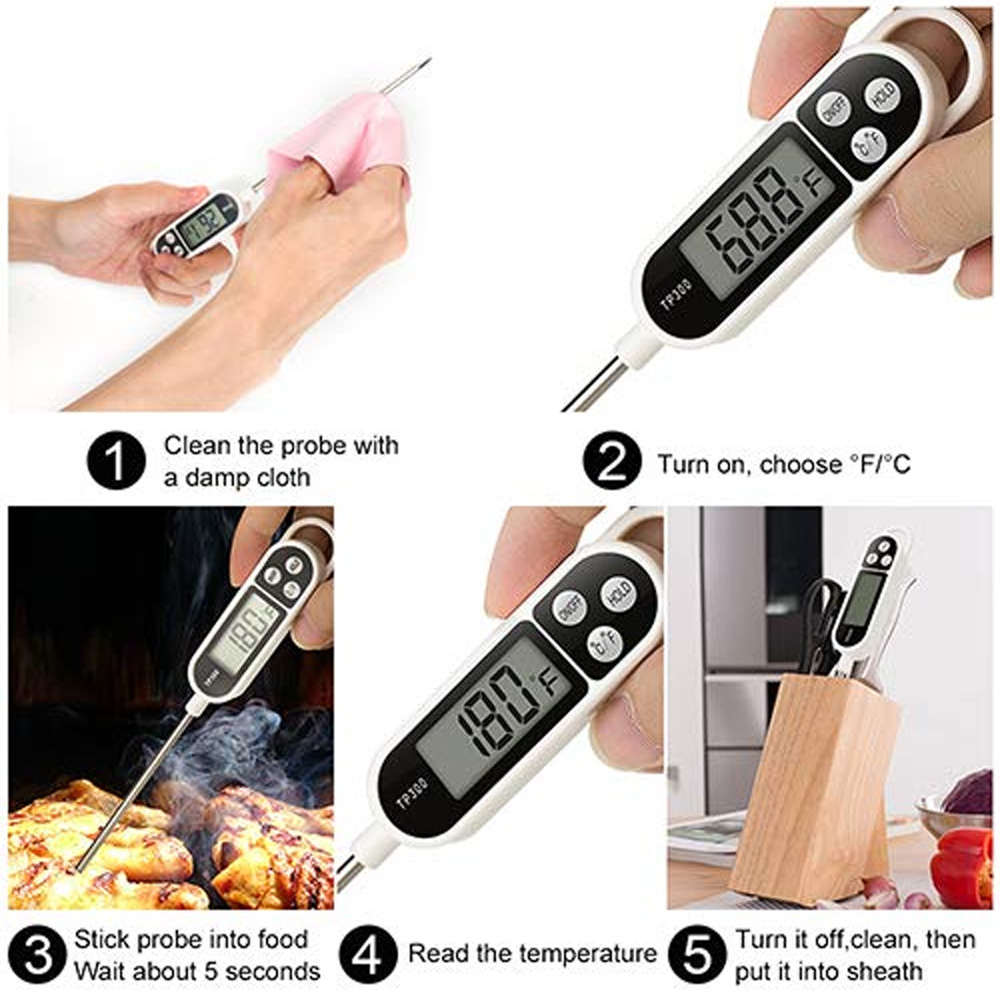 Thermometer Candy Candle - 1 adet Dijital Et Yemek Termometresi,
