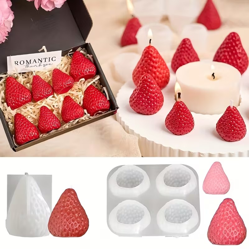 Çilek Silikon Mum Kalıbı DIY A - Candle Making Tutorial incelemesi ve fiyatı